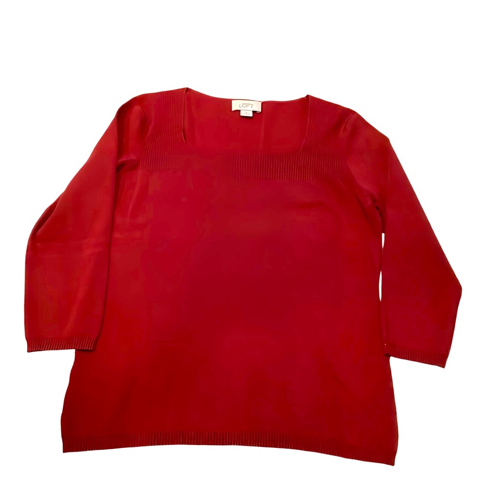 Ann Taylor Loft Silk Red/Burgundy Sweater size Small